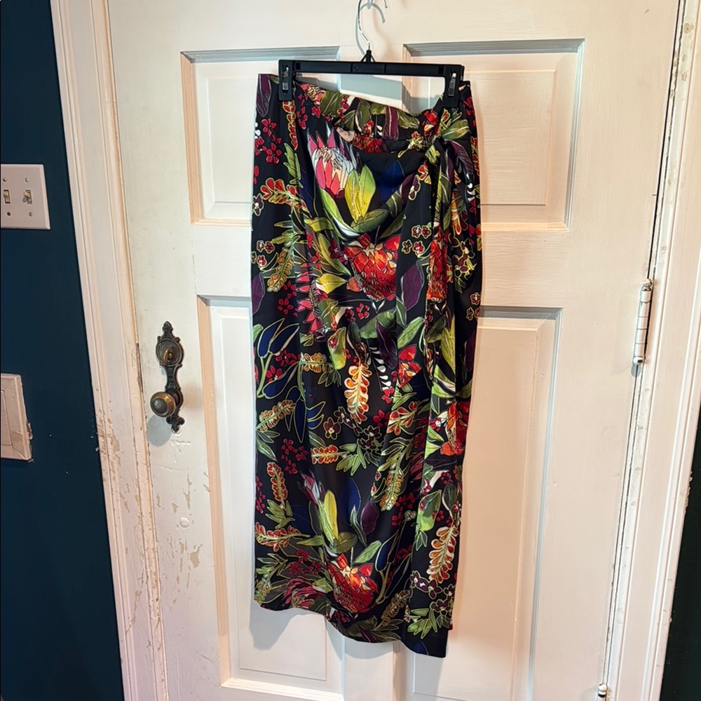 Tropical Floral Maxi Skirt - can be worn as a strapless dress